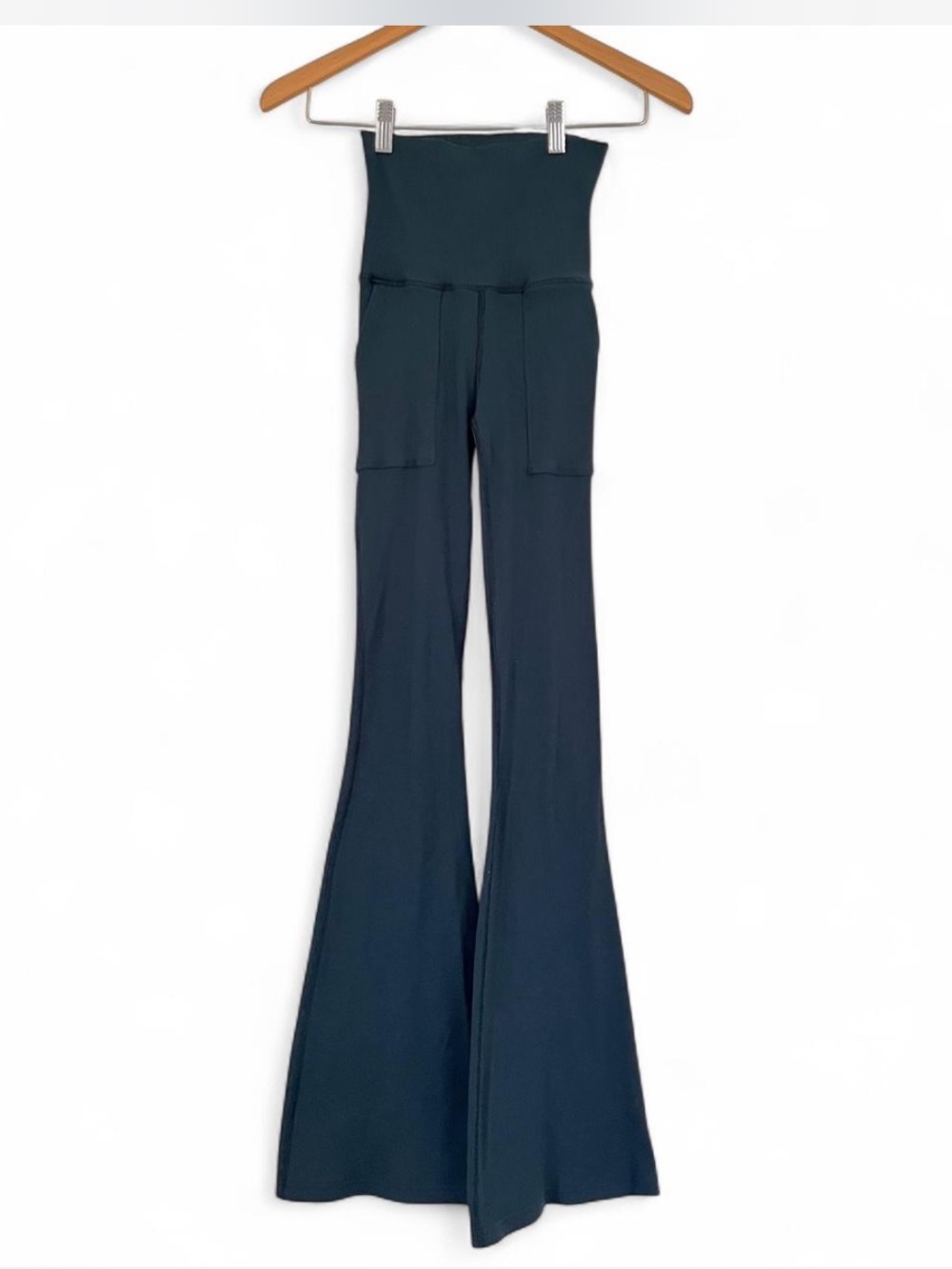 Aerie High-Waist Flare Pants with Pockets - Dark Teal